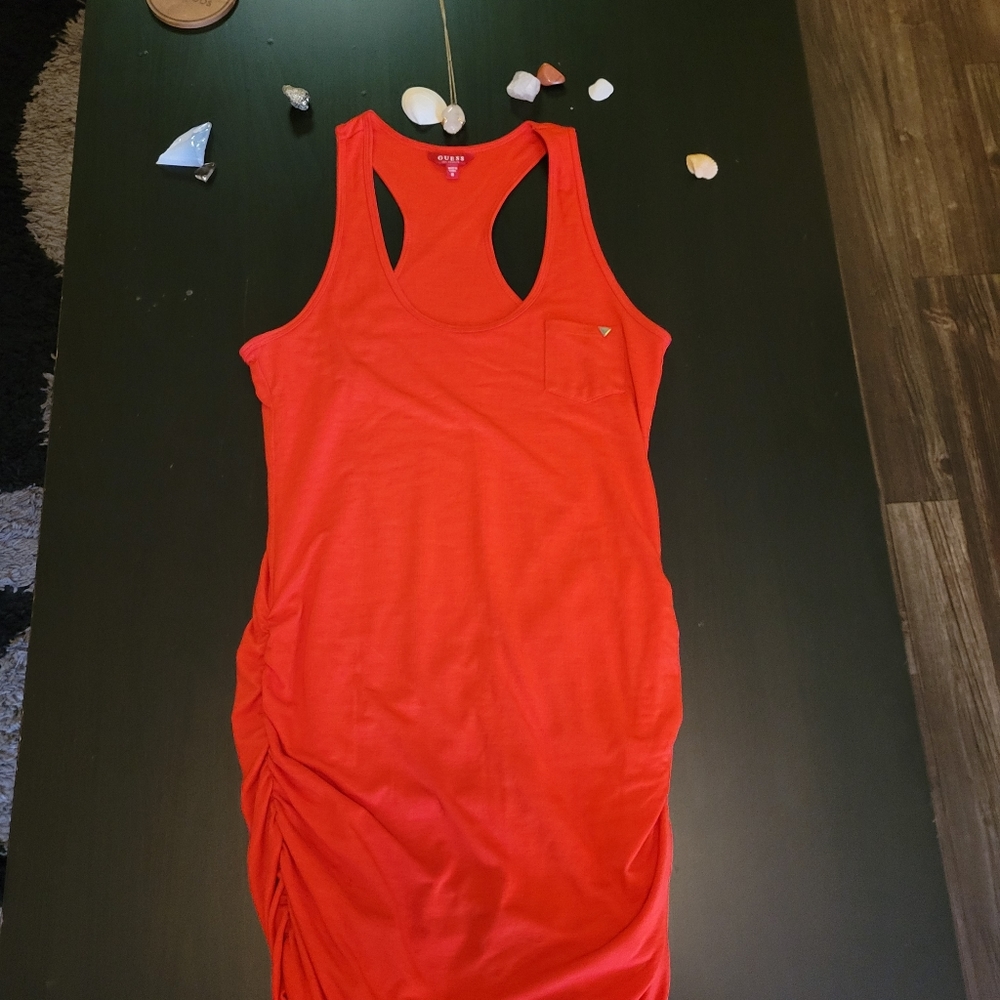 Guess Bodycon Ruched Racer Back Dress - Picture 7 of 8